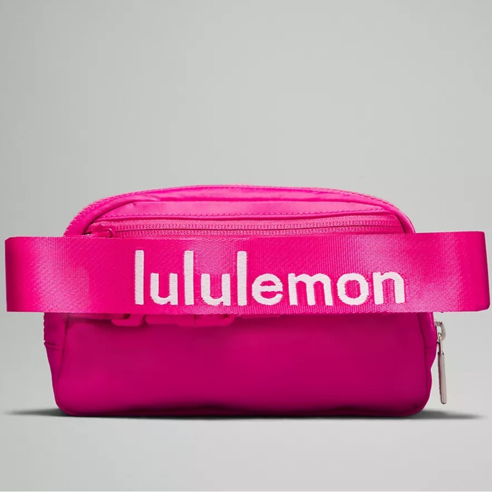 Lululemon Sonic Pink Logo Everywhere Belt Bag Nwt - Picture 3 of 8